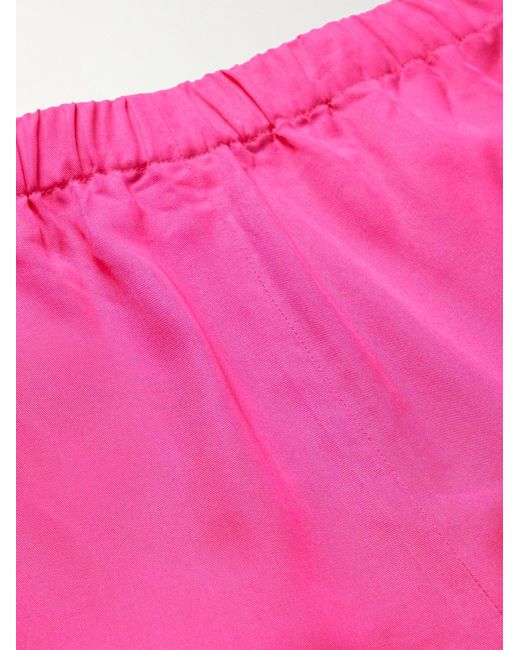 Acne Pink Tapered Sequinned Lamé-Trimmed Lyocell Trousers for men
