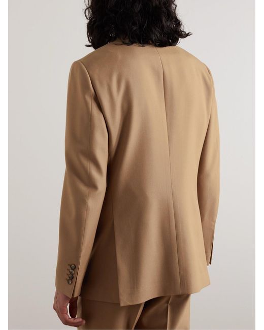 Burberry Natural Wool And Silk-Blend Suit Jacket for men