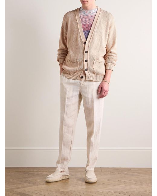 Massimo Alba Natural Joe Cotton And Linen-blend Cardigan for men