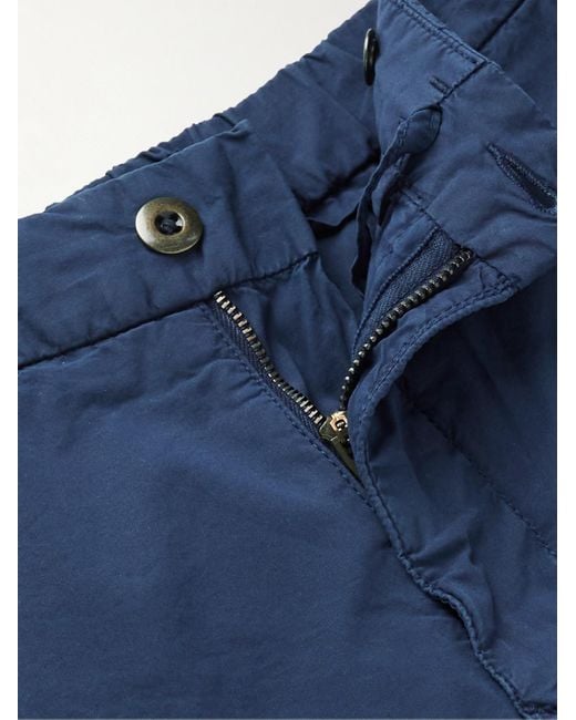 Incotex Schmal geschnittene Bermudashorts aus einer Baumwollmischung in Blue für Herren