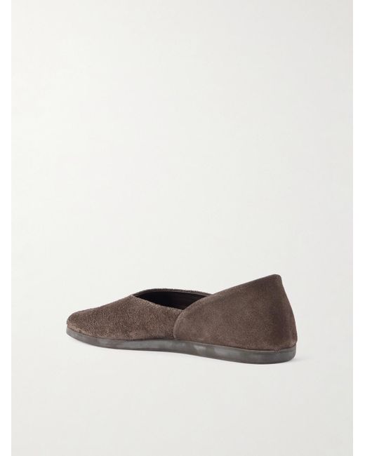 STÒFFA Brown Suede Slippers for men