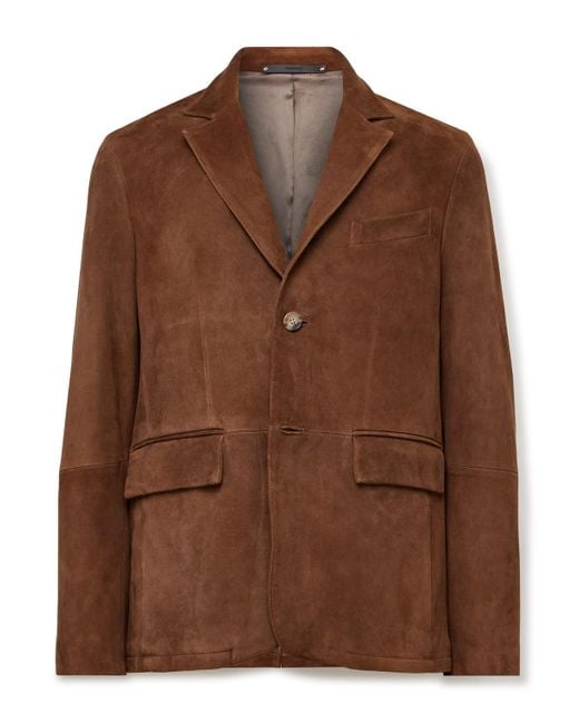 Paul Smith Brown Suede Suit Jacket for men