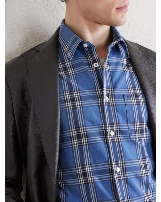 Dunhill Blue Checked Cotton Shirt for men