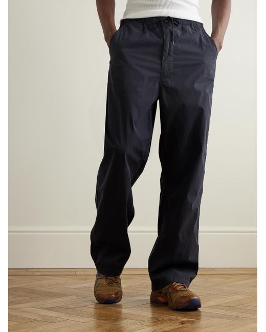 Orslow New Yorker gerade geschnittene Hose aus einer Baumwollmischung mit Kordelzugbund in Blue für Herren