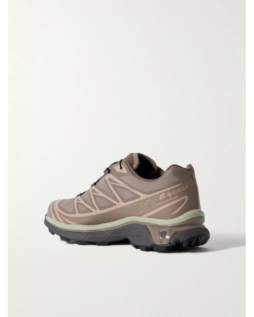 Salomon Brown Xt-6 Rubber-trimmed Gore-tex Mesh Sneakers for men