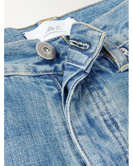 Mr P. Gerade geschnittene Jeans aus Selvedge Bio-Denim in Blue für Herren