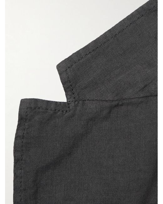 Barena Black Rizzo Unstructured Linen Blazer for men