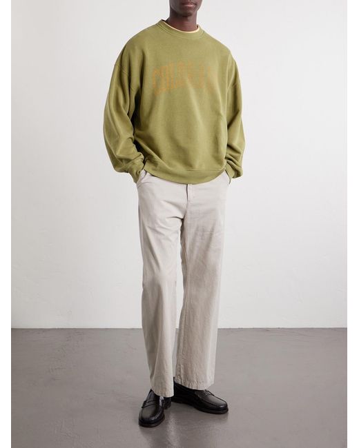 Remi Relief White Straight-Leg Cotton-Twill Trousers for men