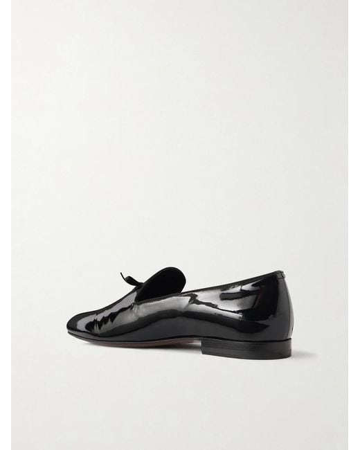 Tom Ford Black Scott Patent-Leather Loafers for men