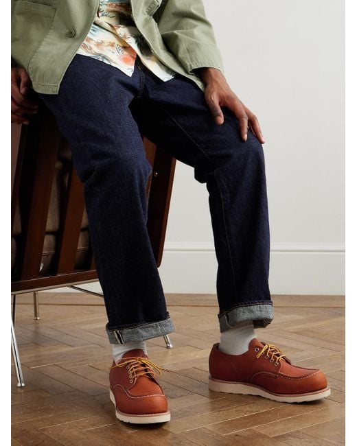 Red Wing Brown 8092 Moc Oxford Oiled-Leather Derby Shoes for men