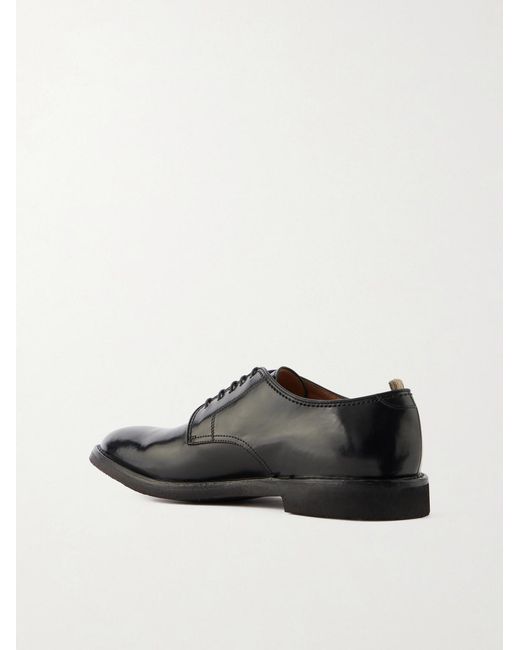 Officine Creative Black Hopkins 115 Leather Derby Shoes for men