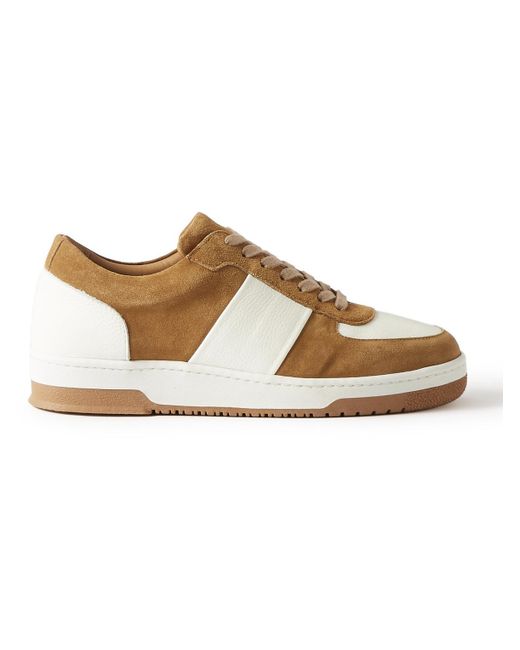 Mr P. Brown Atticus Suede And Full-grain Leather Sneakers for men