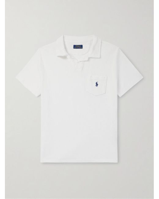 Polo Ralph Lauren Polohemd aus Baumwollfrottee mit Logostickerei in White für Herren