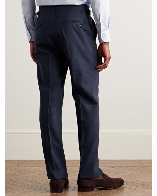 J. Mueser Blue Slim-fit Straight-leg Virgin Wool Suit Trousers for men