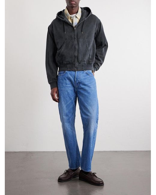 Remi Relief Black Cotton-Twill Hooded Blouson Jacket for men
