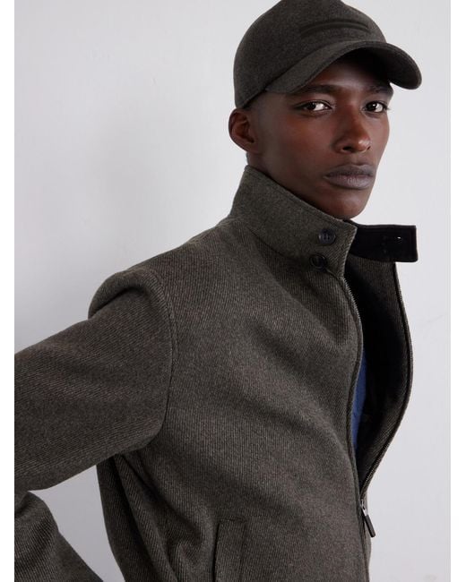 Zegna Gray Oasi Logo-Embellished Cashmere Baseball Cap for men