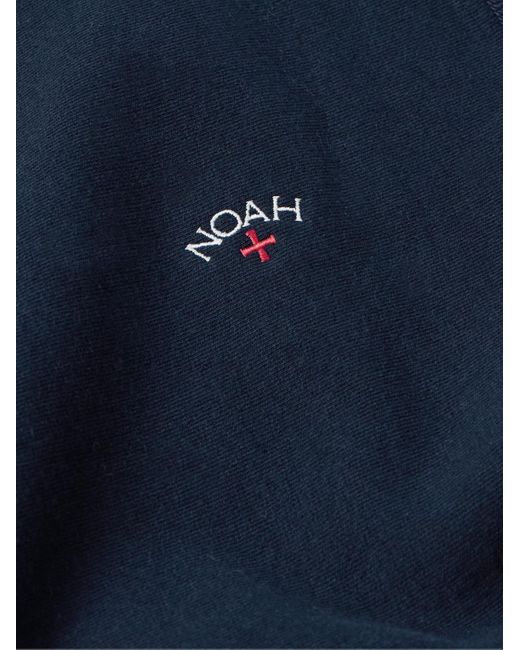 Noah NYC Blue Core Logo-embroidered Cotton-jersey Sweatshirt for men