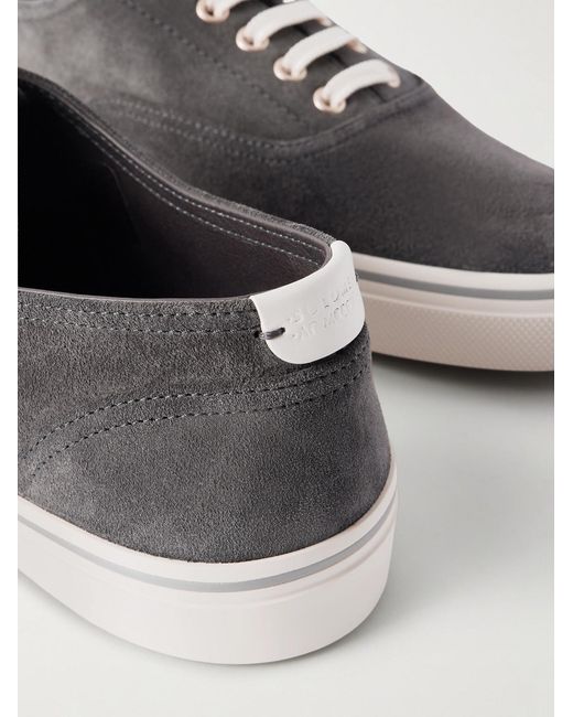 Brunello Cucinelli White Suede Sneakers for men