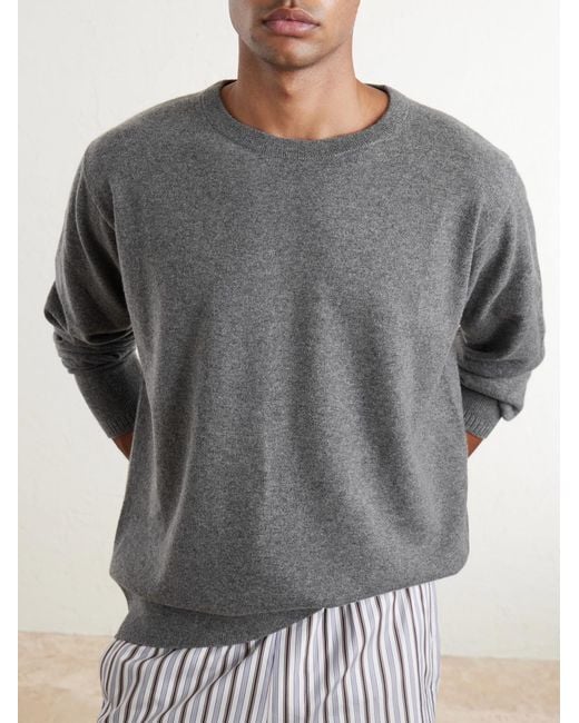 Dries Van Noten Gray Cashmere Sweater for men