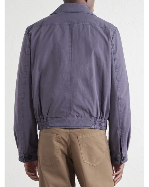 Dries Van Noten Blue Cotton-Blend Blouson Jacket for men