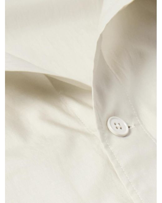 Lemaire Natural Cotton And Silk-blend Poplin Shirt for men