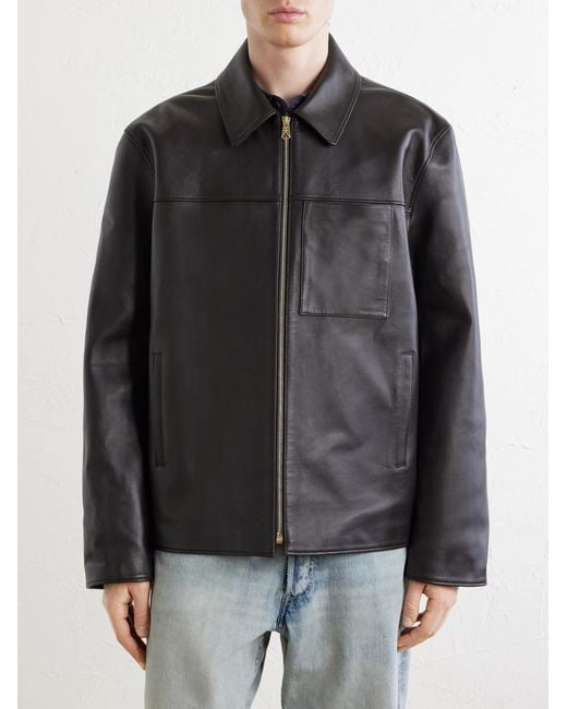 Paul Smith Black Leather Jacket for men