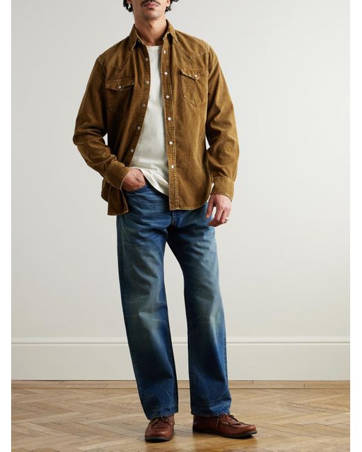 RRL Blue Straight-Leg Jeans for men