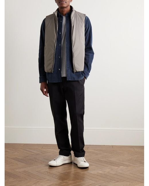 Herno Gray Padded Shell Gilet for men