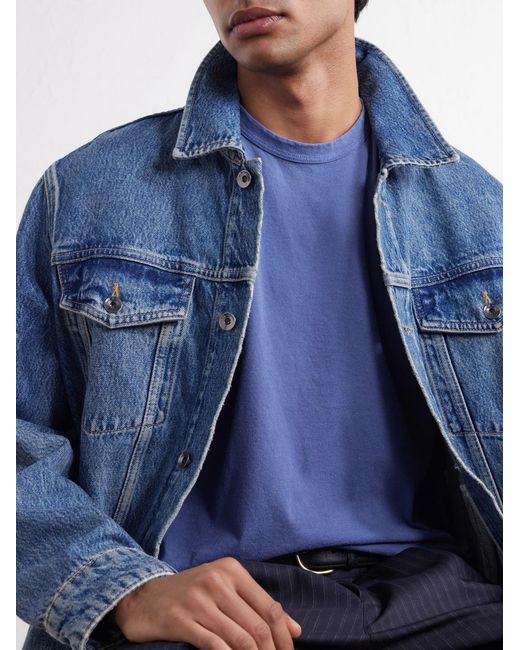 James Perse Blue Cotton-Jersey T-Shirt for men