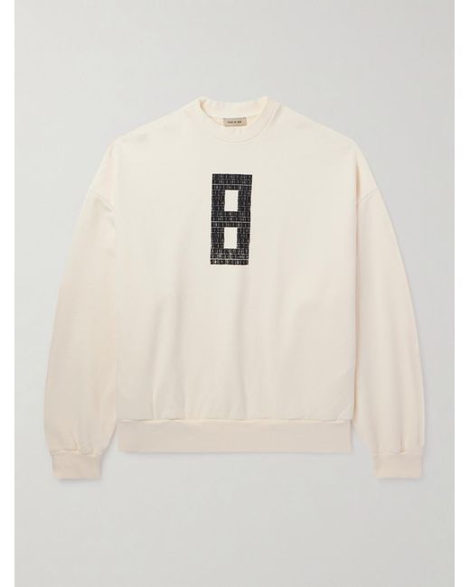 Fear Of God Natural Printed Cotton-Jersey Sweatshirt for men