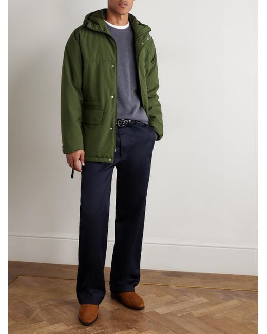 Laminar Green Padded Shell Hooded Parka for men