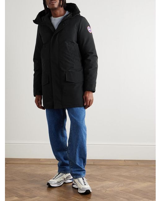 Canada Goose Black Langford Cordura®-trimmed Arctic Tech® Hooded Down Parka for men