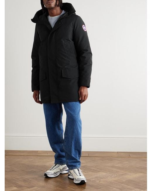 Canada Goose Black Langford Cordura®-trimmed Arctic Tech® Hooded Down Parka for men