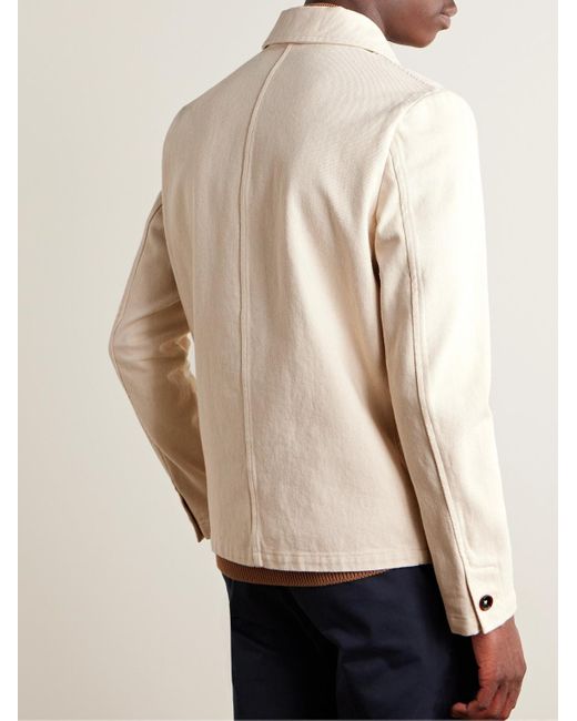 Incotex Natural Montedoro Cotton-gabardine Shirt Jacket for men