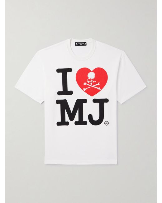 MASTERMIND WORLD T-Shirt aus Baumwoll-Jersey mit Print in White für Herren