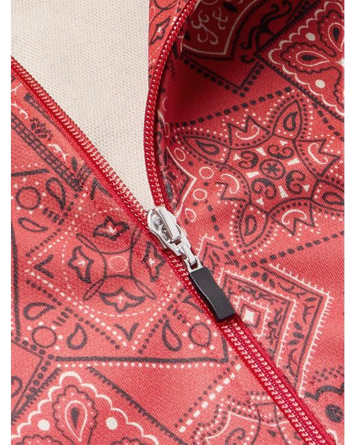 Kapital Cookie Trainingsjacke aus Shell mit Bandanaprint und Streifen in Red für Herren