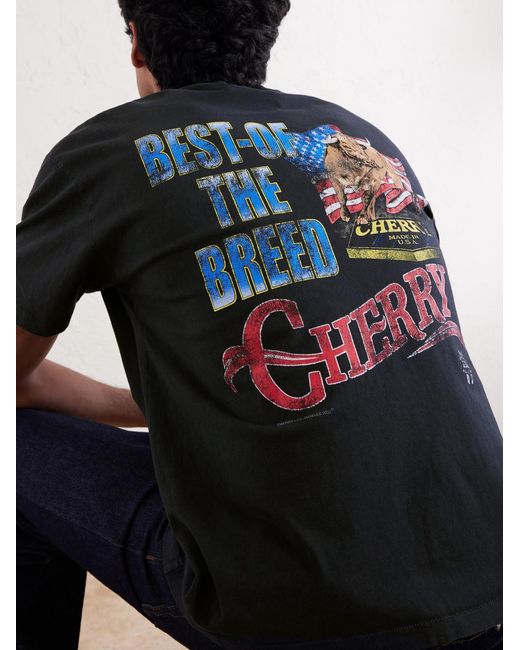 CHERRY LA Black Best Of The Breed Printed Cotton-jersey T-shirt for men