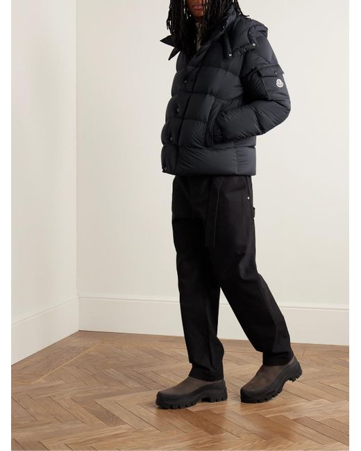 Moncler Black Vezere Logo-appliquéd Quilted Nylon Hooded Down Jacket for men