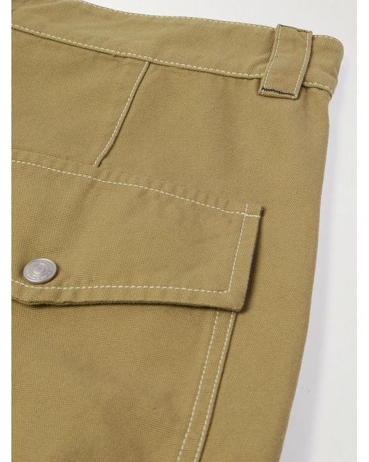 Isabel Marant Natural Farker Straight-Leg Cotton-Canvas Trousers for men