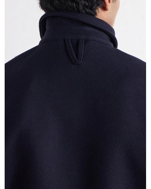 Valstar Blue Brushed Virgin Wool-Twill Bomber Jacket for men