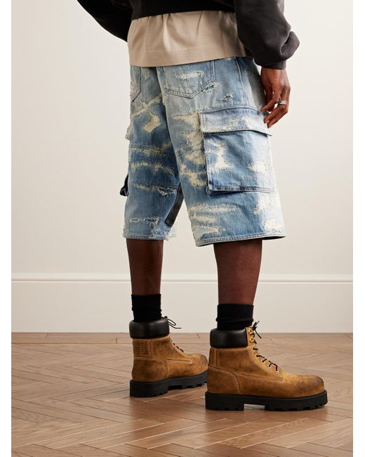 Distressed cargo shorts discount