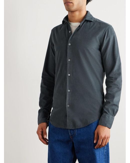 Camicia Slim-Fit di Canali in Blue da Uomo