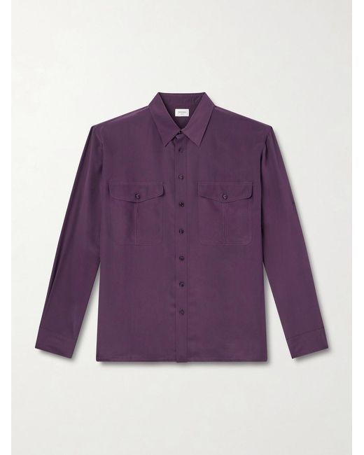Saint Laurent Purple Voile Shirt for men