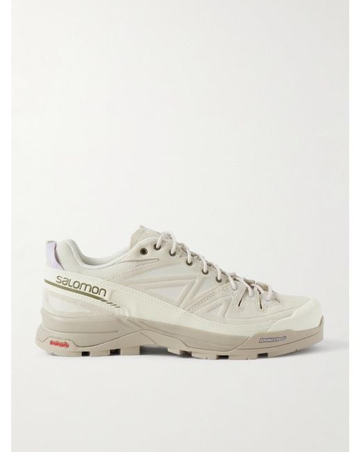 Salomon White X-Alp Ltr Mesh And Suede Sneakers for men