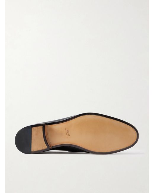 Mr P. Black Alder Full-grain Leather Penny Loafers for men
