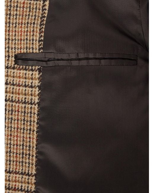 Loewe Natural Prince Of Wales Checked Wool-tweed Blazer for men