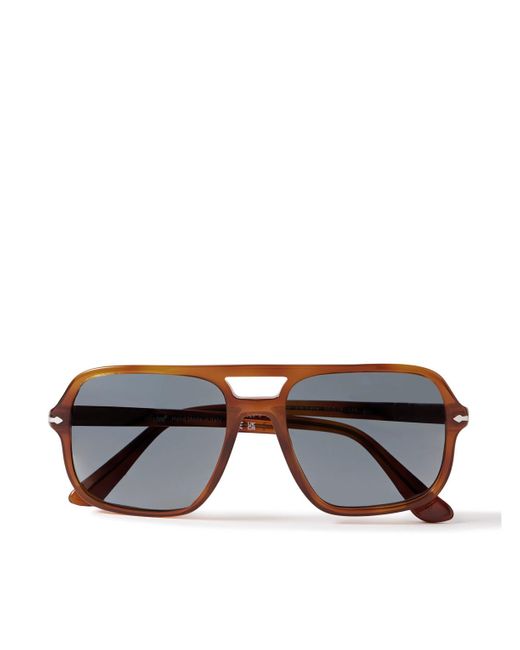 Persol Black Aviator-style Tortoiseshell Acetate Sunglasses for men