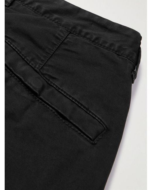 Stone Island Black Tapered Stretch-Cotton Cargo Trousers for men