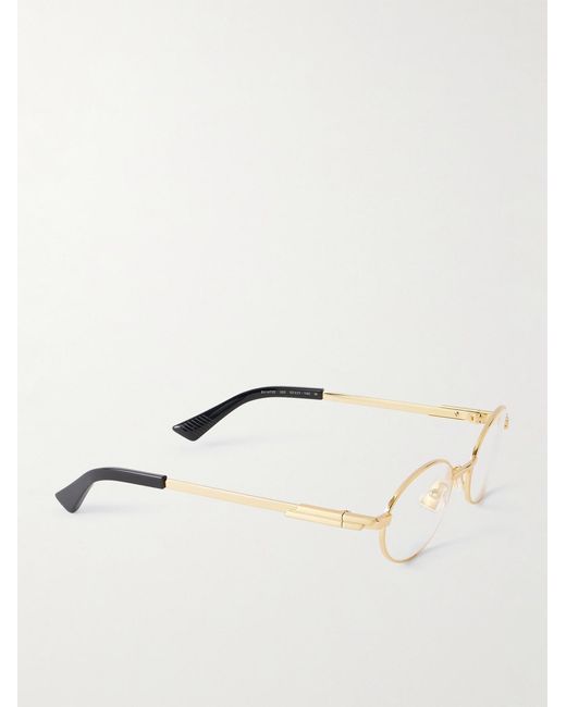 Bottega Veneta Natural Stretch Panthos Oval-Frame-Tone Optical Glasses for men