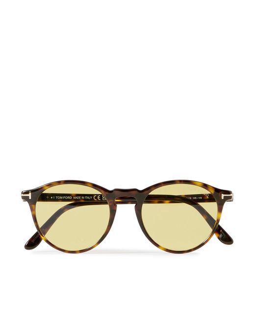 Tom Ford Aurele Round-frame Tortoiseshell Acetate Sunglasses in Natural for  Men | Lyst